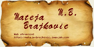 Mateja Brajković vizit kartica